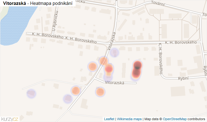 Mapa Vitorazská - Firmy v ulici.