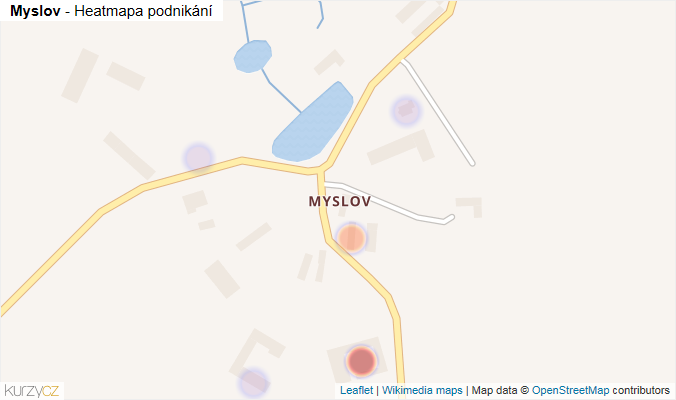 Mapa Myslov - Firmy v části obce.