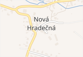 Nová Hradečná v obci Nová Hradečná - mapa části obce