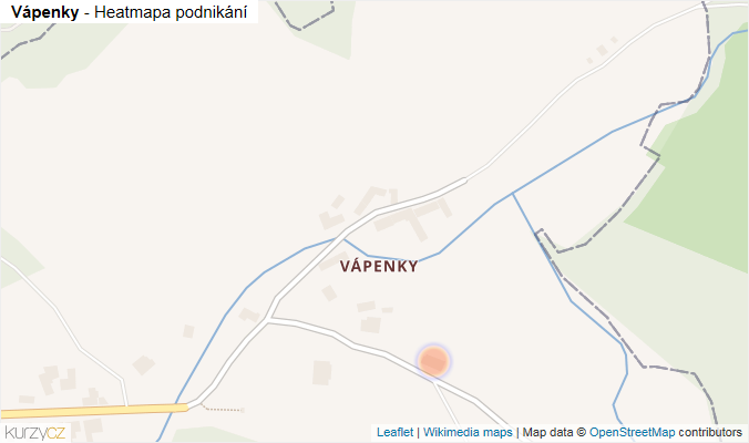 Mapa Vápenky - Firmy v části obce.