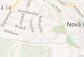 Bulharská v obci Nová Paka - mapa ulice