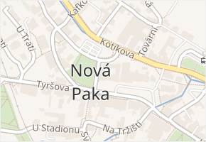 Masarykovo náměstí v obci Nová Paka - mapa ulice