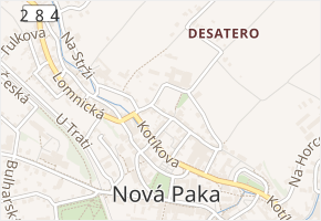 Niederlova v obci Nová Paka - mapa ulice