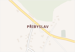 Přibyslav v obci Nová Paka - mapa části obce