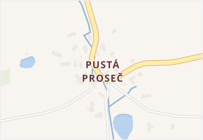 Pustá Proseč v obci Nová Paka - mapa části obce