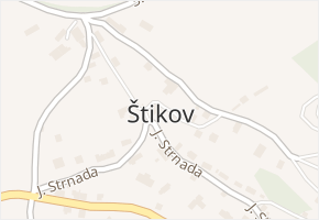 Štikov v obci Nová Paka - mapa části obce