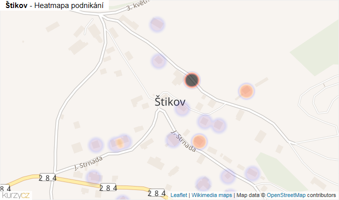 Mapa Štikov - Firmy v části obce.