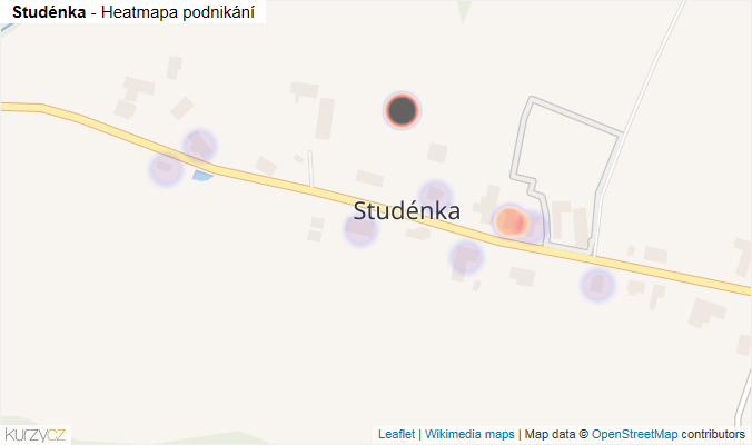 Mapa Studénka - Firmy v části obce.