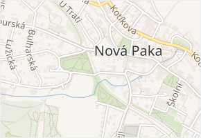 U Stadionu v obci Nová Paka - mapa ulice