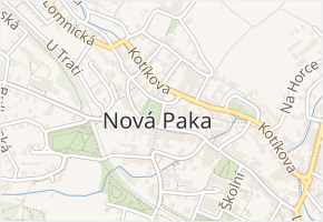 Úzká v obci Nová Paka - mapa ulice