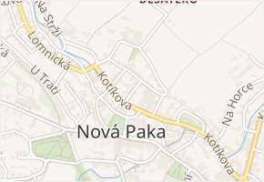 Záhorského v obci Nová Paka - mapa ulice