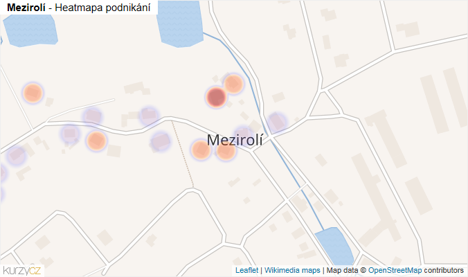 Mapa Mezirolí - Firmy v části obce.