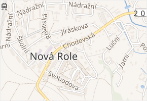 Příčná v obci Nová Role - mapa ulice