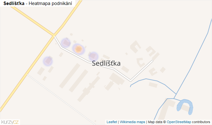 Mapa Sedlíšťka - Firmy v části obce.
