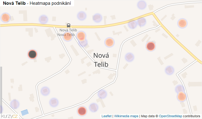 Mapa Nová Telib - Firmy v části obce.