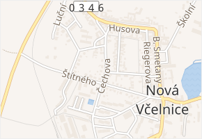 Čechova v obci Nová Včelnice - mapa ulice