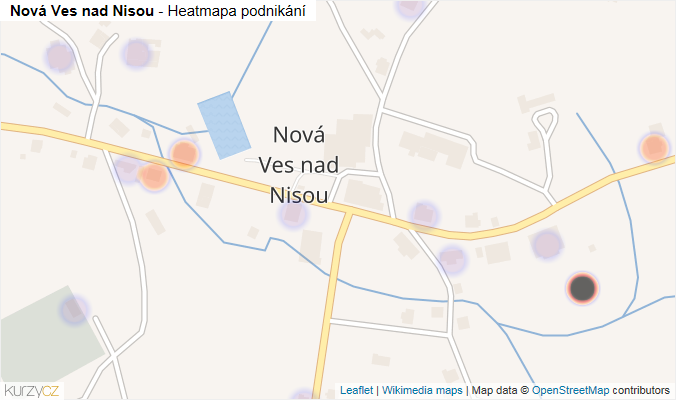 Mapa Nová Ves nad Nisou - Firmy v části obce.