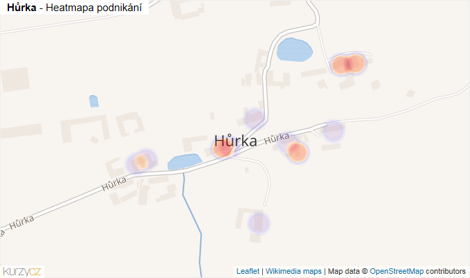 Mapa Hůrka - Firmy v části obce.