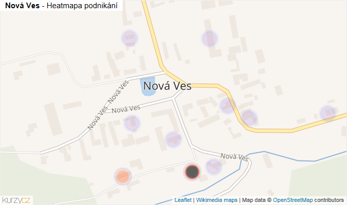 Mapa Nová Ves - Firmy v části obce.
