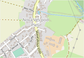 Za Poštou v obci Nová Ves pod Pleší - mapa ulice