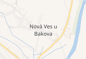 Nová Ves u Bakova v obci Nová Ves u Bakova - mapa části obce