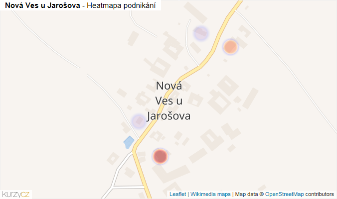 Mapa Nová Ves u Jarošova - Firmy v části obce.