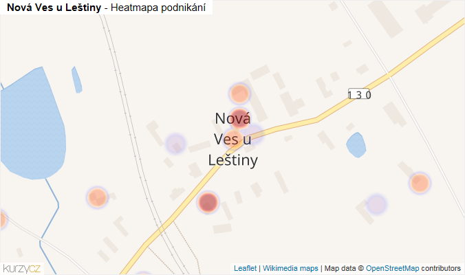 Mapa Nová Ves u Leštiny - Firmy v části obce.