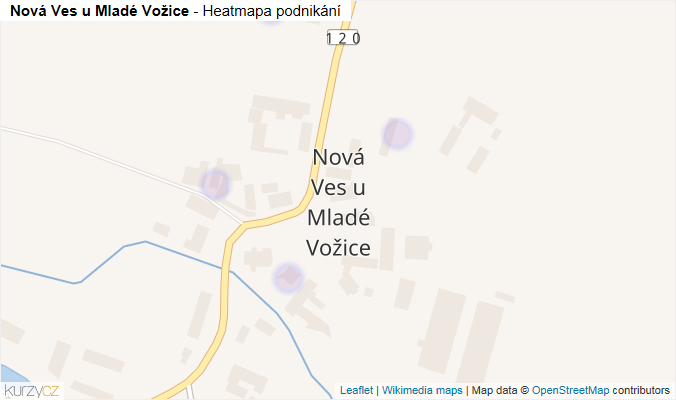 Mapa Nová Ves u Mladé Vožice - Firmy v části obce.