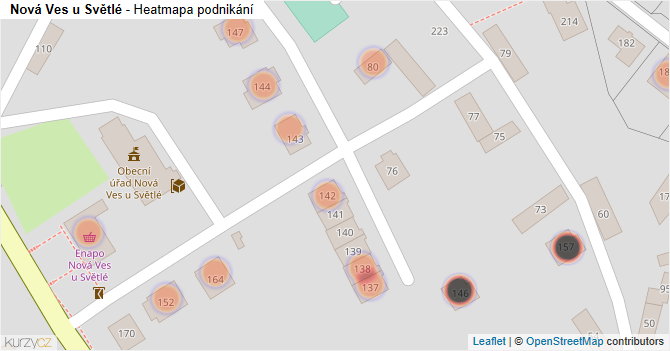 Nová Ves u Světlé - mapa podnikání