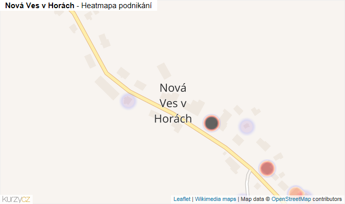 Mapa Nová Ves v Horách - Firmy v části obce.