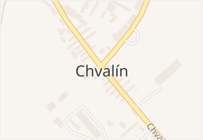 Chvalín v obci Nové Dvory - mapa části obce