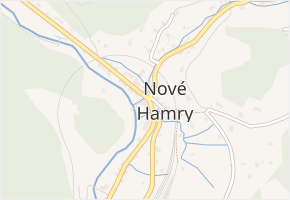Nové Hamry v obci Nové Hamry - mapa části obce