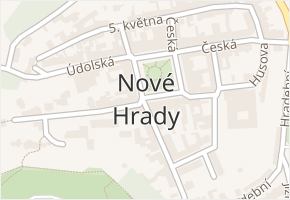 Nové Hrady v obci Nové Hrady - mapa části obce