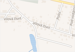 Vilová čtvrť v obci Nové Hrady - mapa ulice