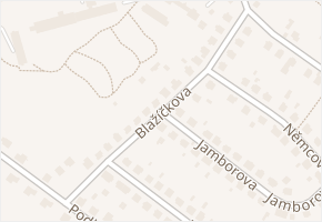 Blažíčkova v obci Nové Město na Moravě - mapa ulice