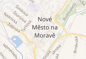 Borová v obci Nové Město na Moravě - mapa ulice