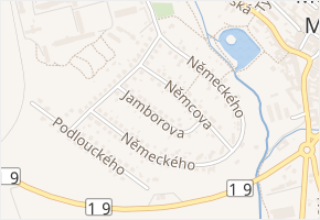 Jamborova v obci Nové Město na Moravě - mapa ulice