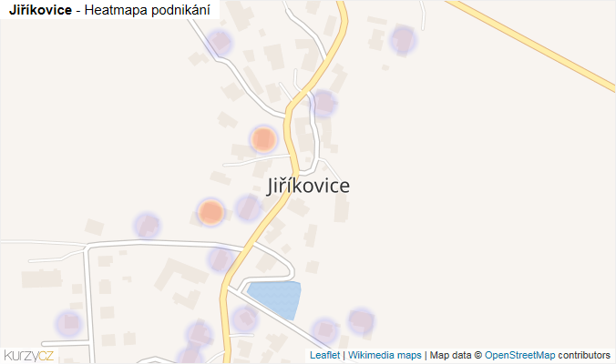 Mapa Jiříkovice - Firmy v části obce.