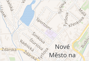 Leandra Čecha v obci Nové Město na Moravě - mapa ulice