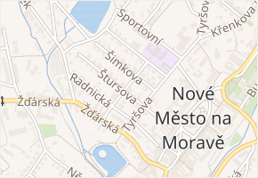 Makovského v obci Nové Město na Moravě - mapa ulice