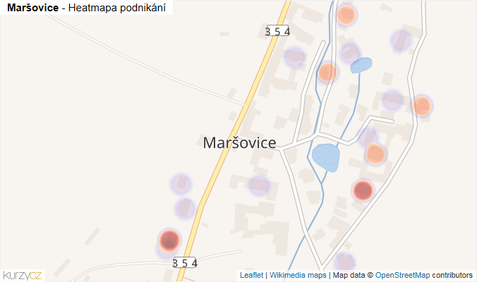Mapa Maršovice - Firmy v části obce.