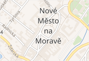 Nové Město na Moravě v obci Nové Město na Moravě - mapa části obce