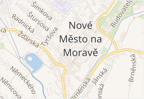 Obora II v obci Nové Město na Moravě - mapa ulice