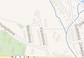 Pavlovova v obci Nové Město na Moravě - mapa ulice
