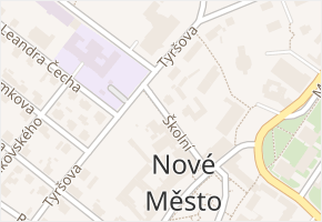 Školní v obci Nové Město na Moravě - mapa ulice