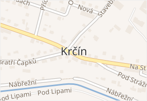 Krčín v obci Nové Město nad Metují - mapa části obce