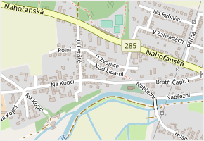 Nad Lipami v obci Nové Město nad Metují - mapa ulice