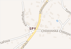 Spy v obci Nové Město nad Metují - mapa části obce