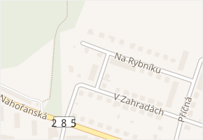 U Luštince v obci Nové Město nad Metují - mapa ulice