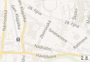 Zborovská v obci Nové Město nad Metují - mapa ulice